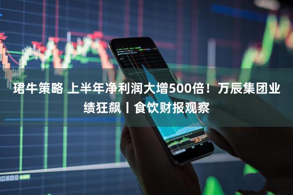 珺牛策略 上半年净利润大增500倍！万辰集团业绩狂飙丨食饮财报观察